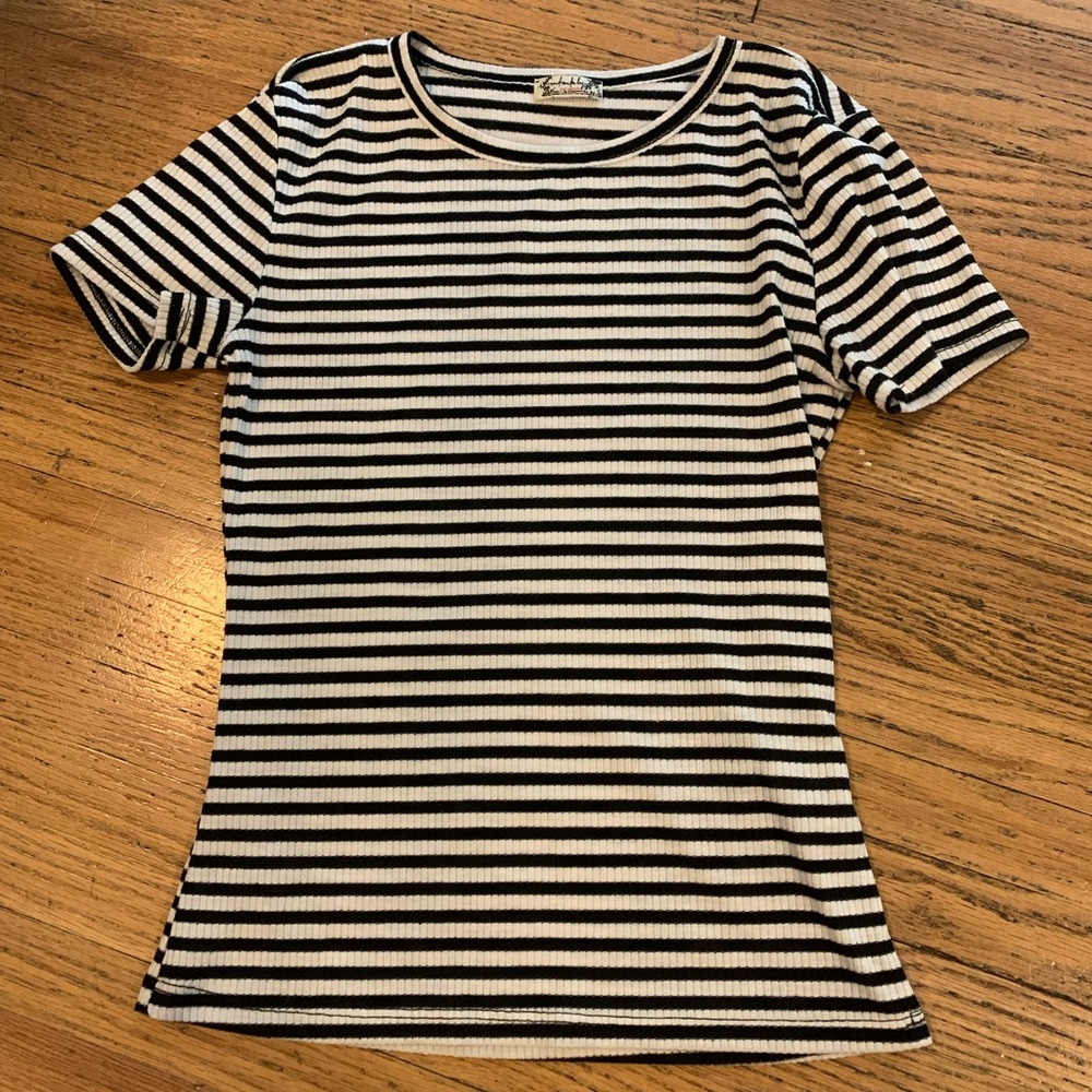 Free People striped babydoll tee